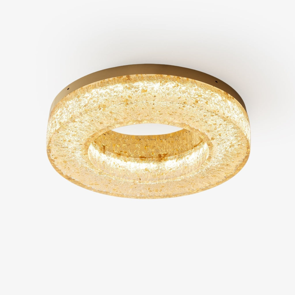 Ashaionis Ice Crack Circle Resin Ceiling Lamp