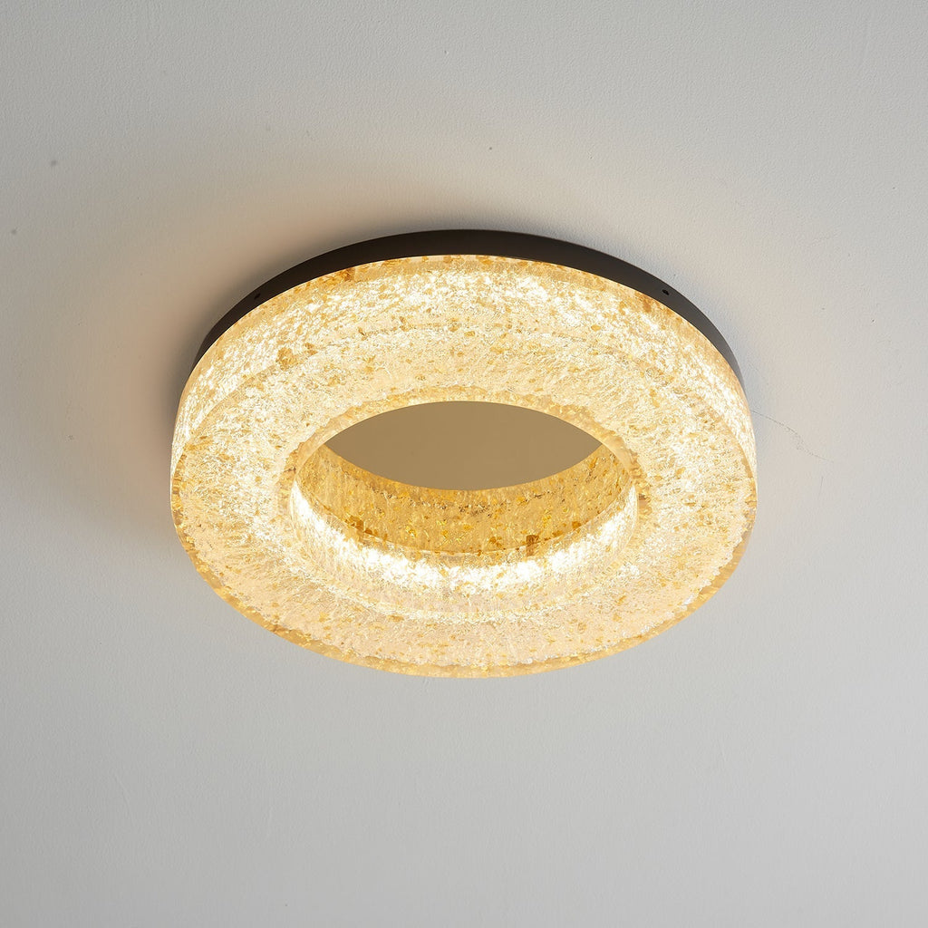 Ashaionis Ice Crack Circle Resin Ceiling Lamp