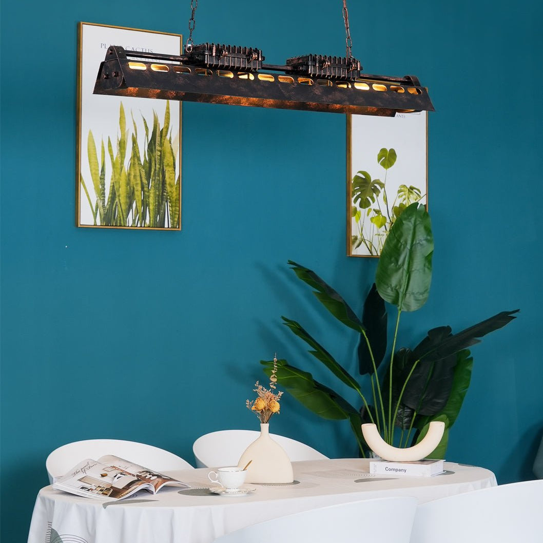 Lustra Chandelier Industrial Rectangular Frame
