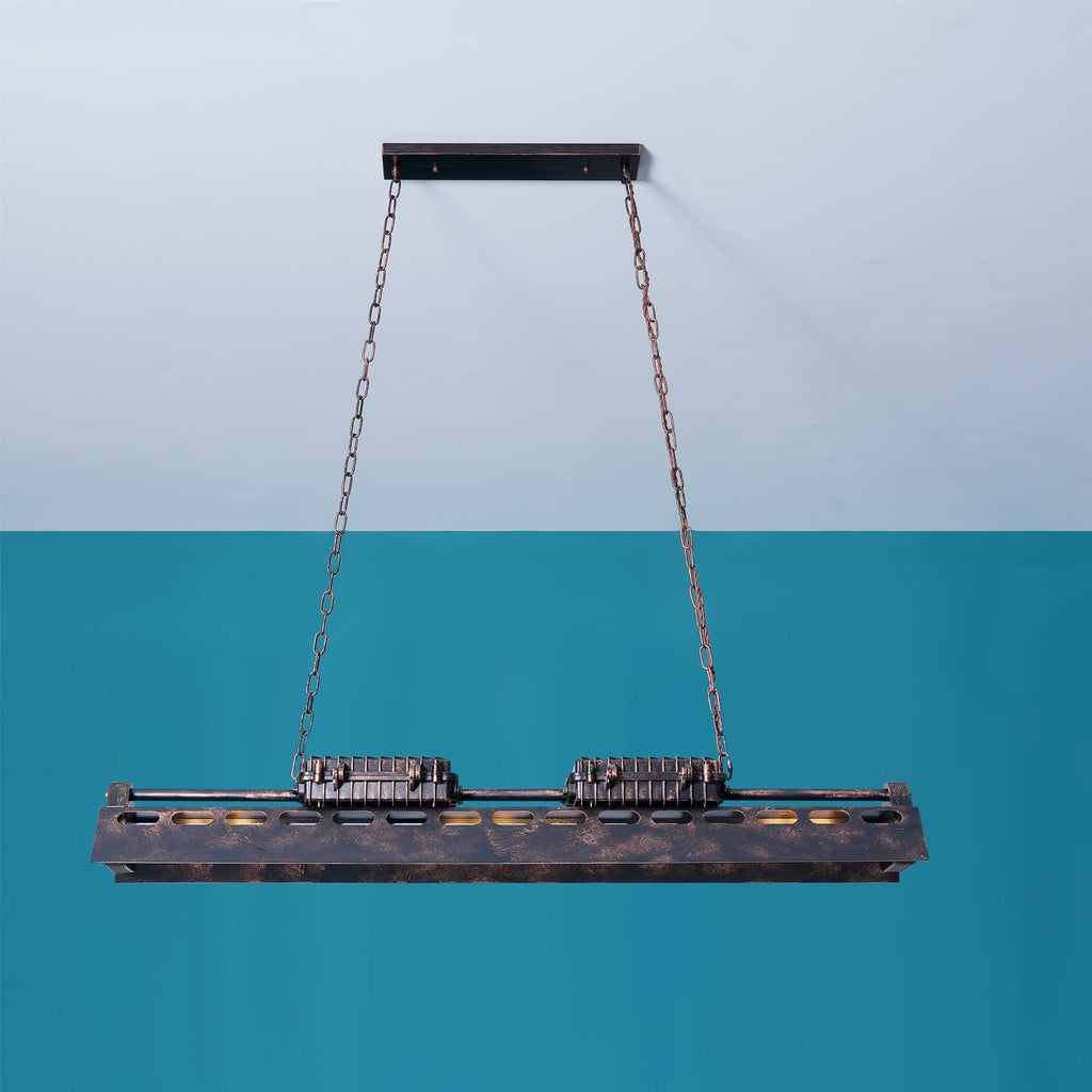 Lustra Chandelier Industrial Rectangular Frame