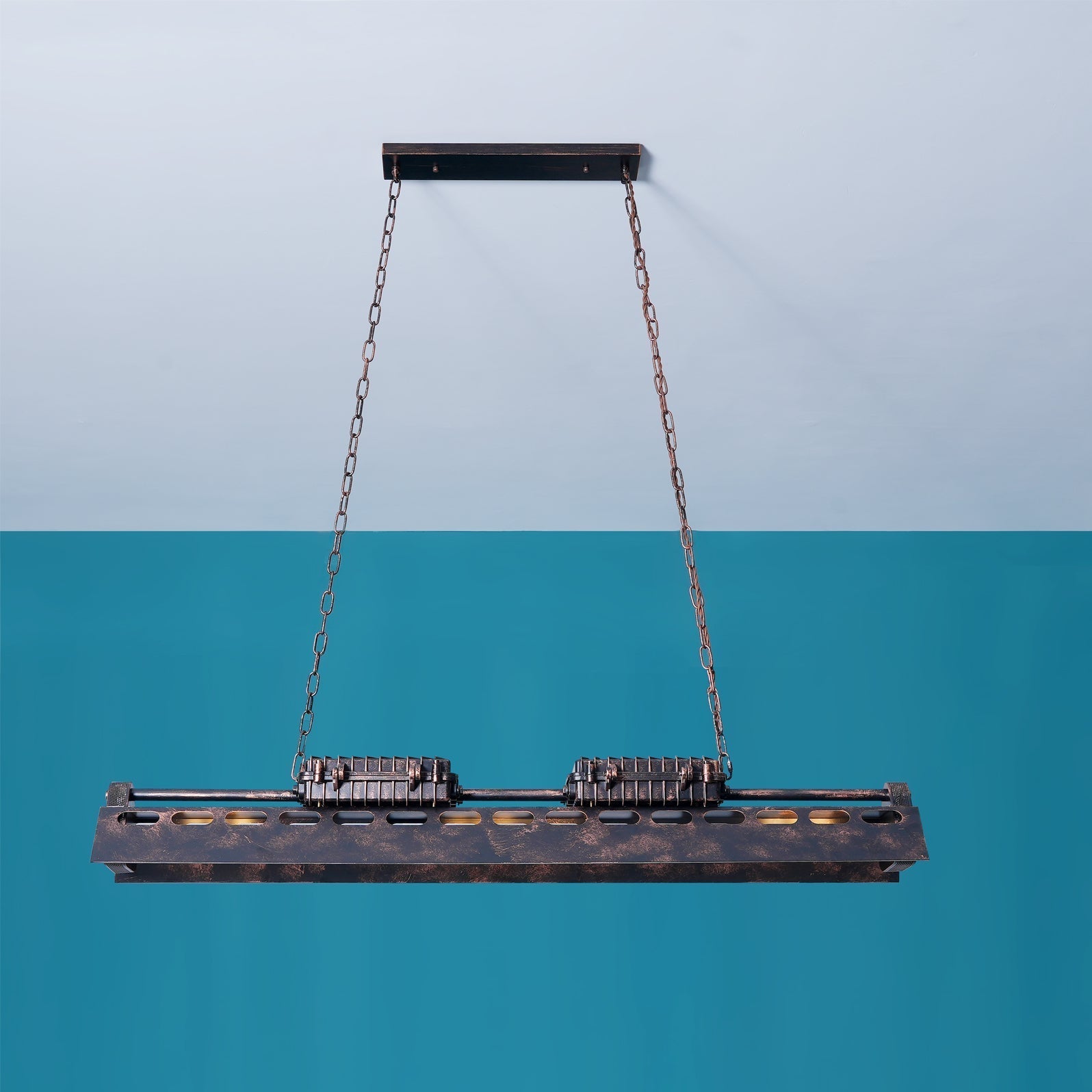 Lustra Chandelier Industrial Rectangular Frame