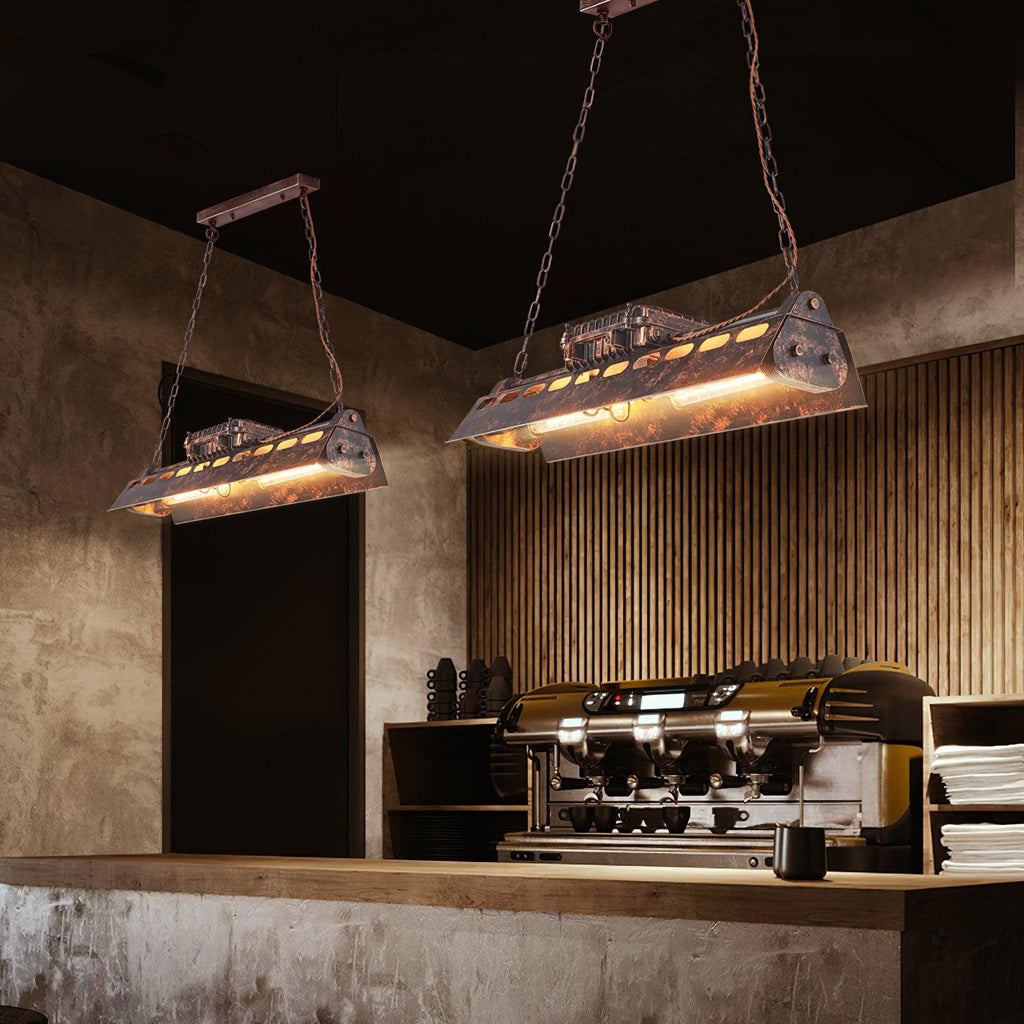 Lustra Chandelier Industrial Rectangular Frame