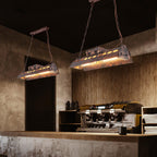 Lustra Chandelier Industrial Rectangular Frame