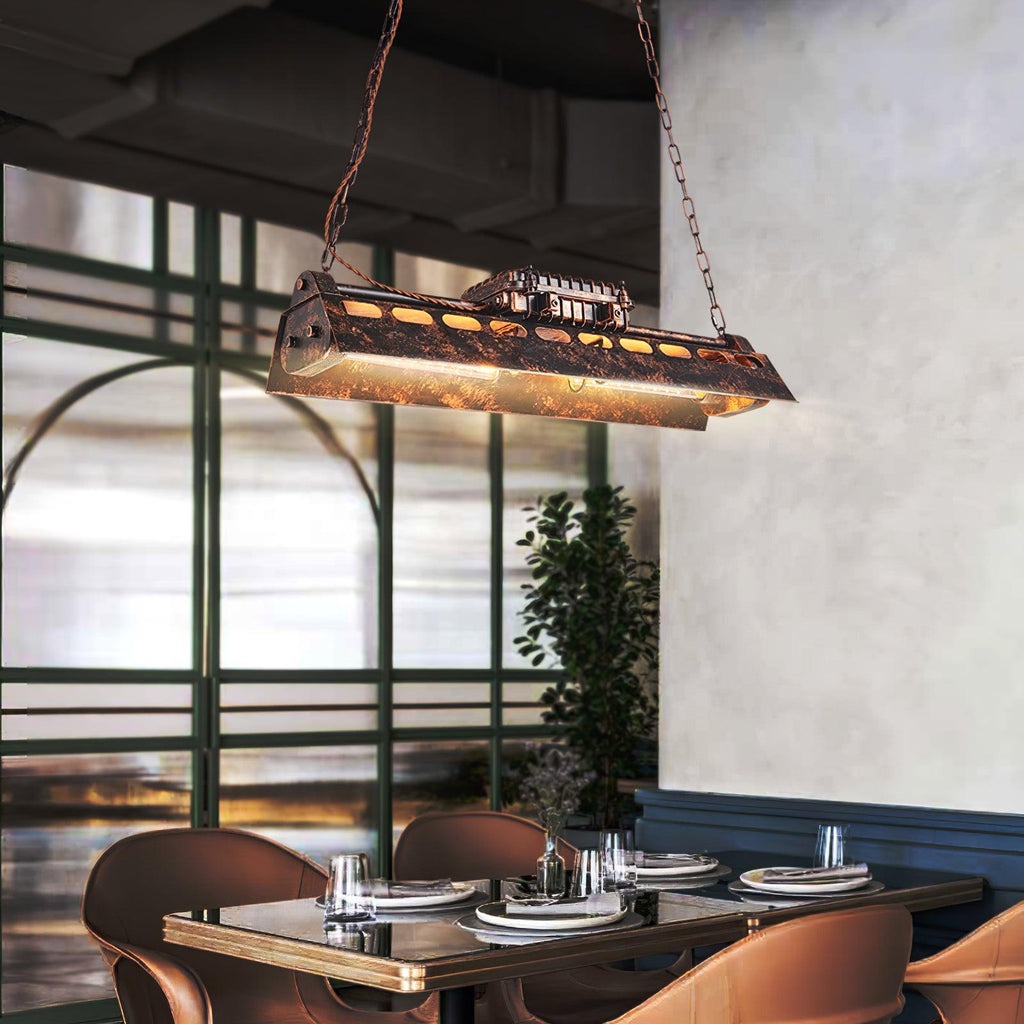 Lustra Chandelier Industrial Rectangular Frame