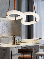 Althaen Postmodern Luxury Brown Alabaster Chandelier