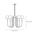 Cotalisra Vintage Industrial Fabric Chandelier