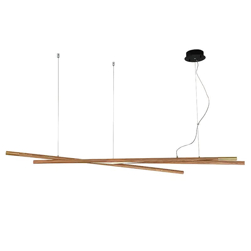 Aurora Chandelier Wooden Linear LED