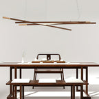 Aurora Chandelier Wooden Linear LED