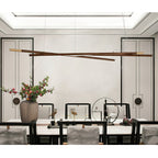 Aurora Chandelier Wooden Linear LED