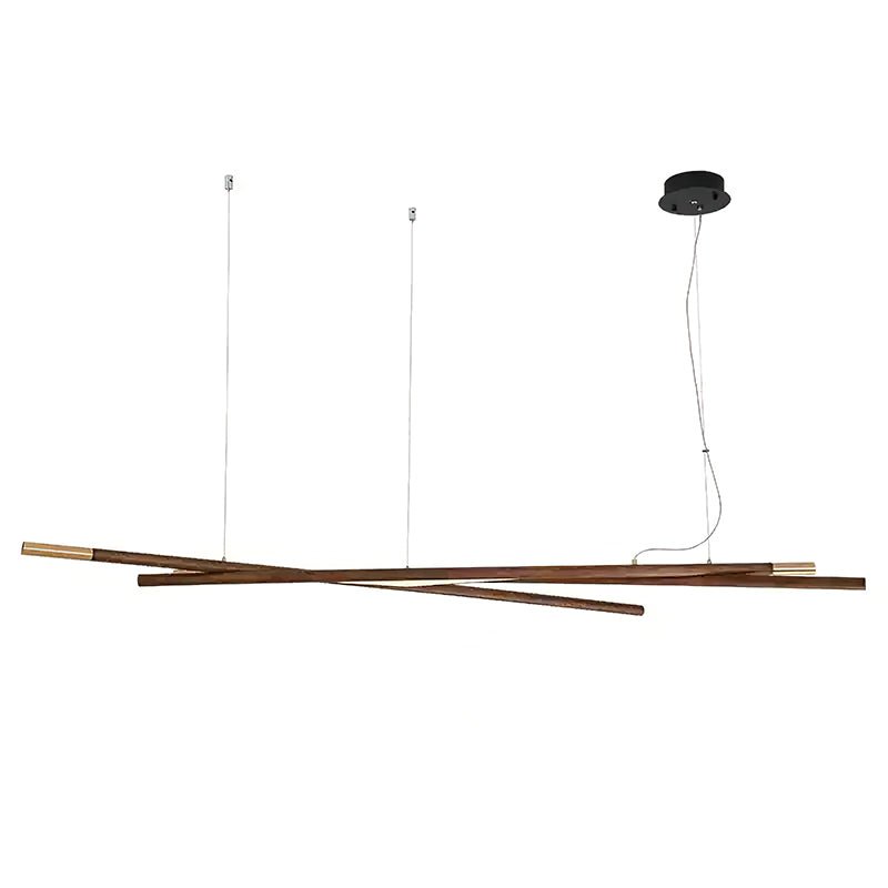 Aurora Chandelier Wooden Linear LED