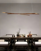Aurora Chandelier Wooden Linear LED