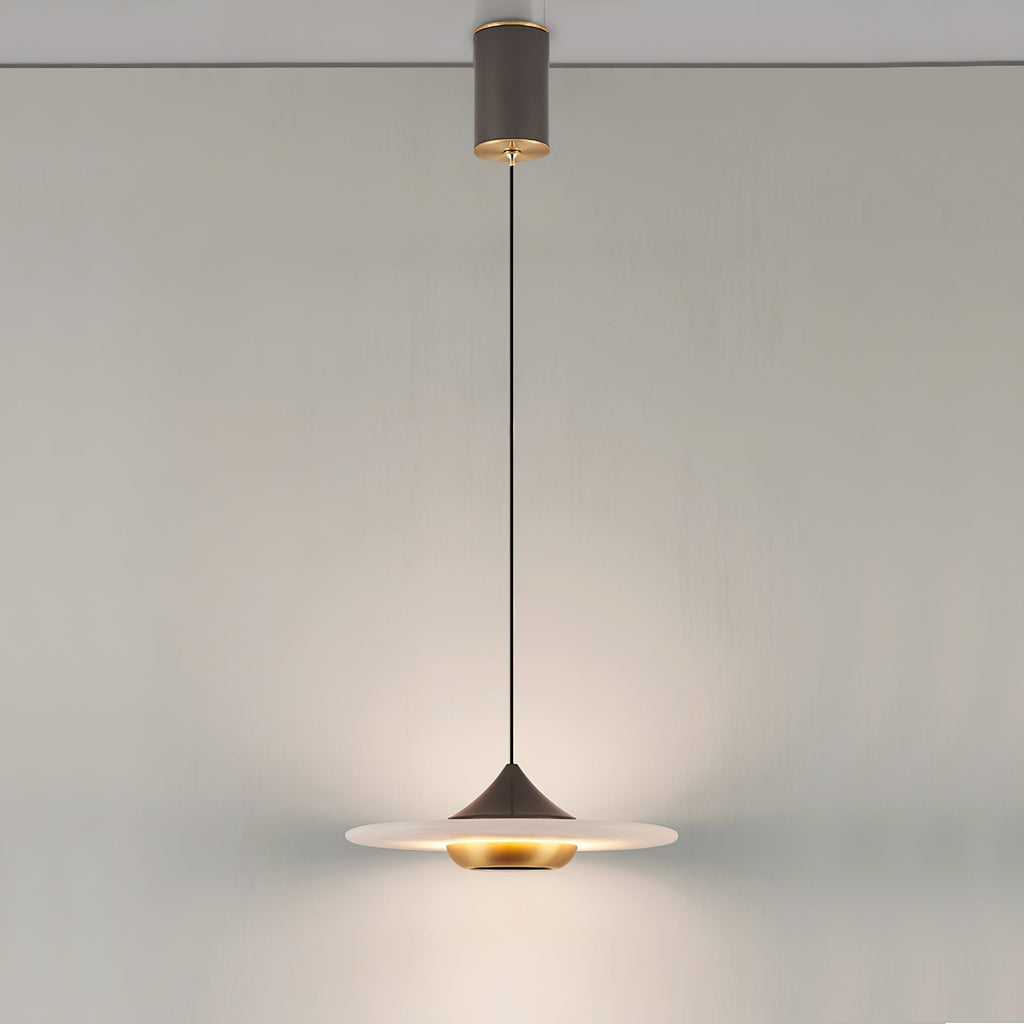 Cimirora Modern Minimalist LED Alabaster Pendant Light