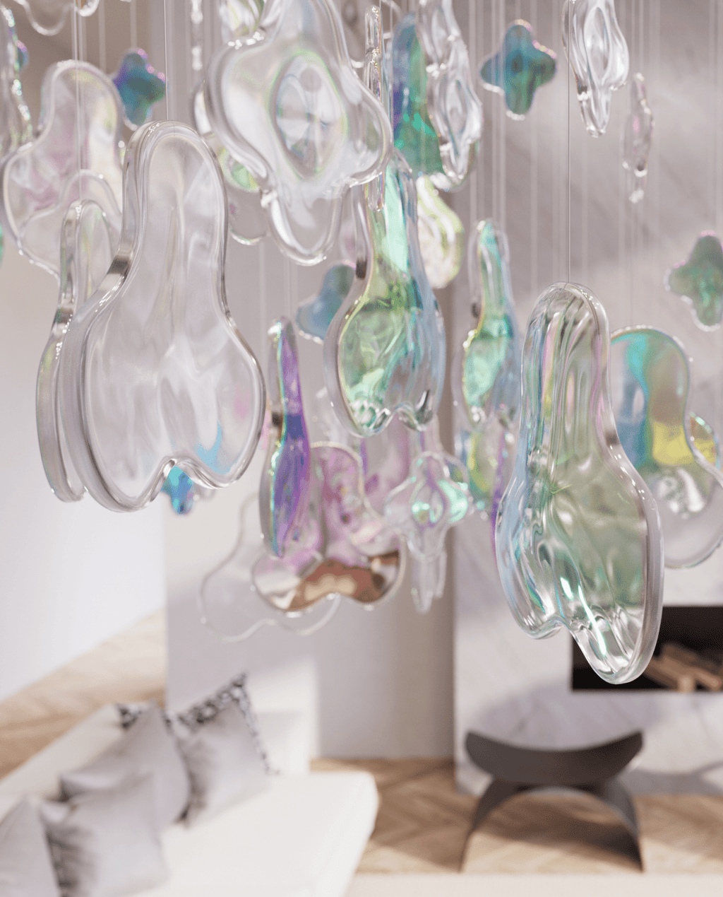 Iris Modern Luxury Glass Chandelier