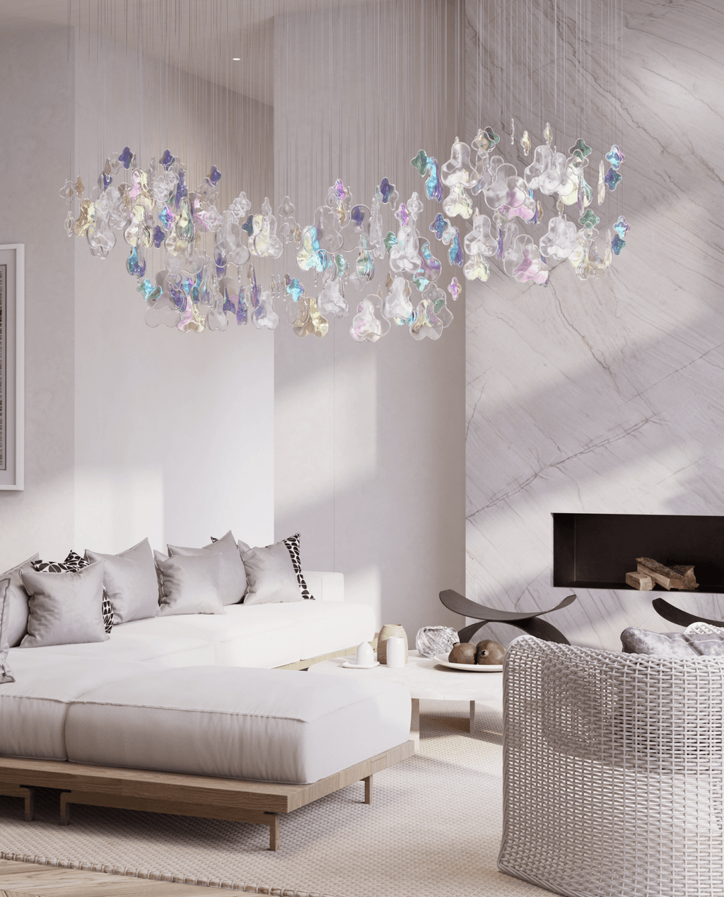 Iris Modern Luxury Glass Chandelier