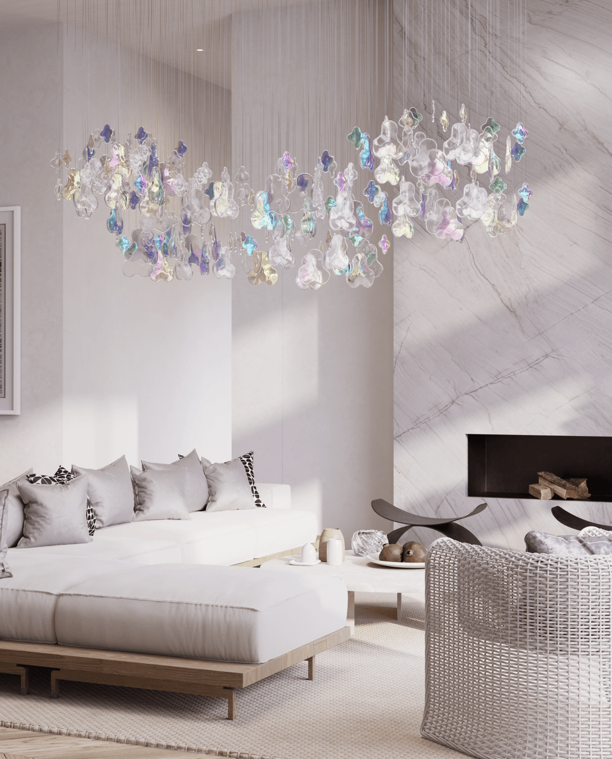 Iris Modern Luxury Glass Chandelier