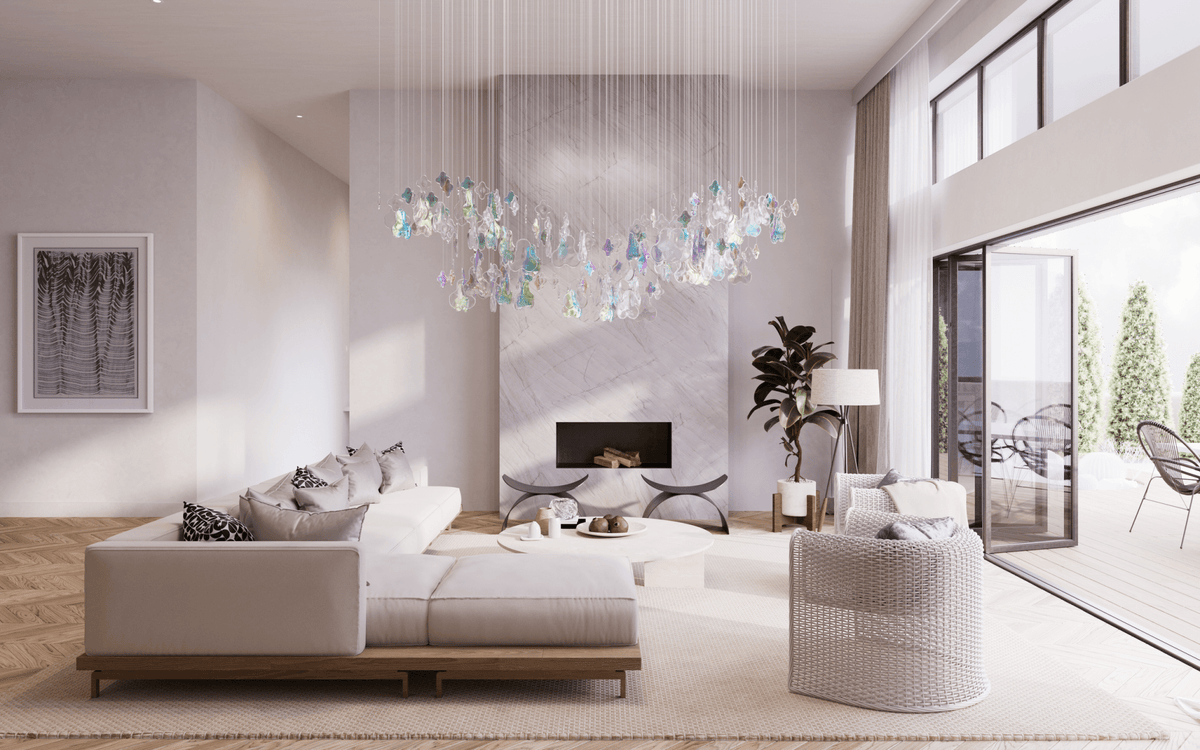 Iris Modern Luxury Glass Chandelier
