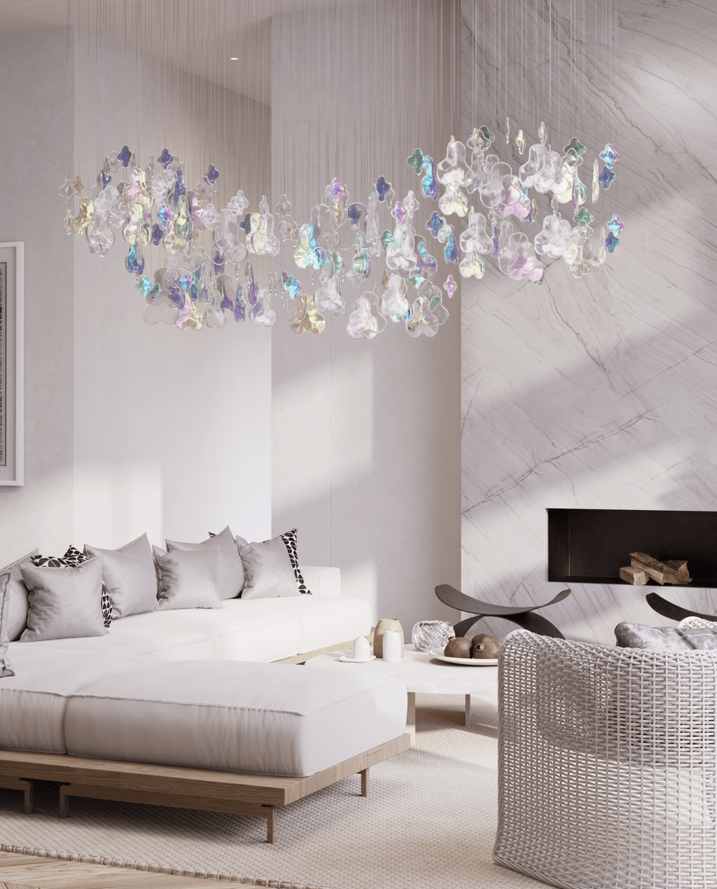 Iris Modern Luxury Glass Chandelier