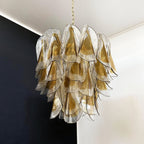 Aurora Chandelier Isabella Gold Petal Layered