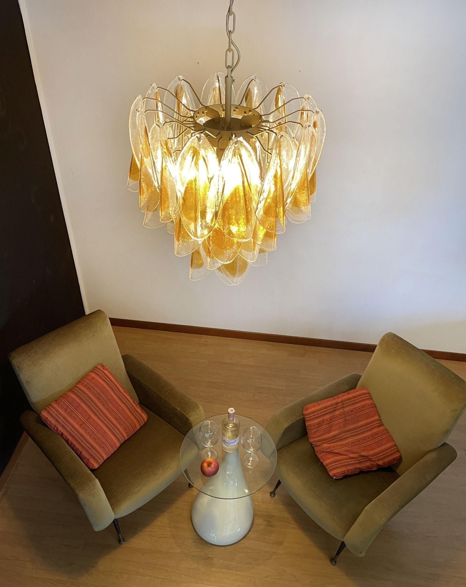 Aurora Chandelier Isabella Gold Petal Layered
