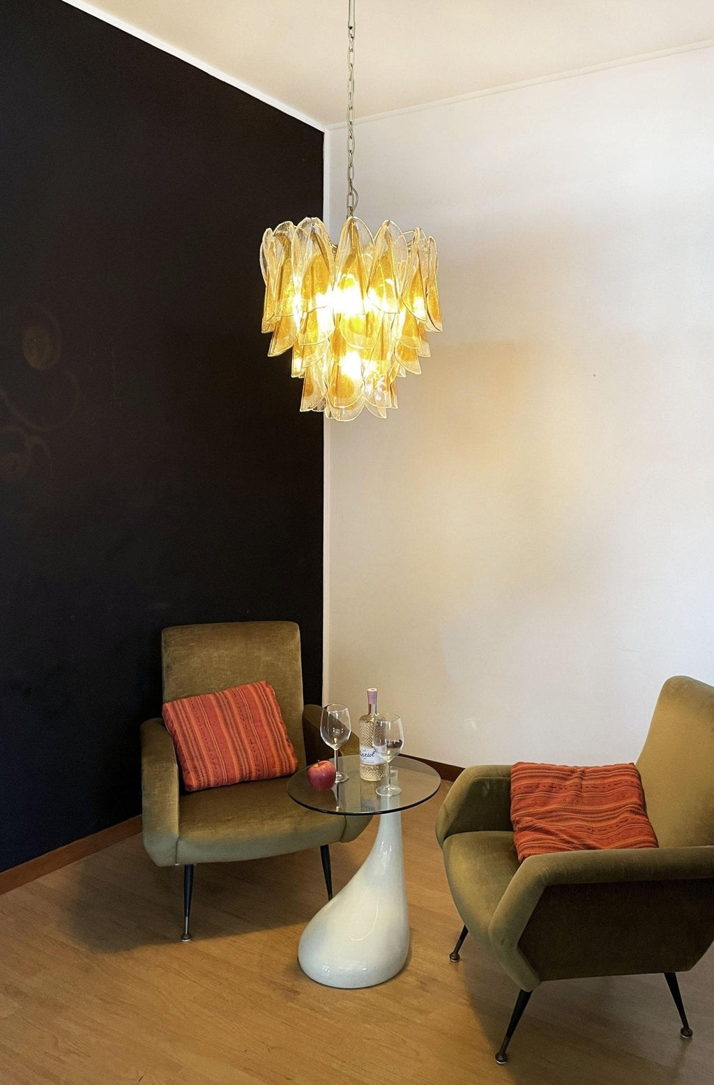Aurora Chandelier Isabella Gold Petal Layered