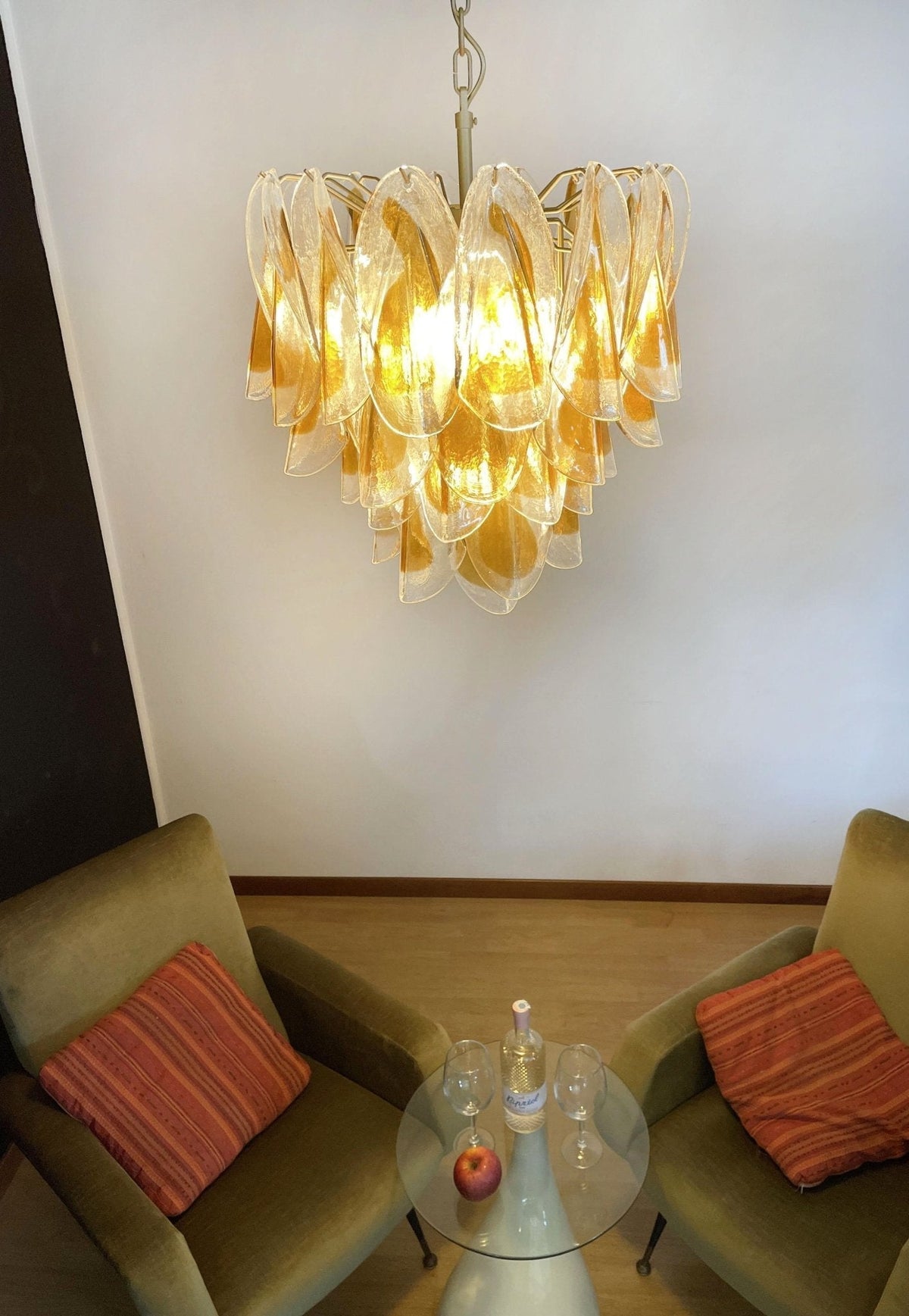 Aurora Chandelier Isabella Gold Petal Layered