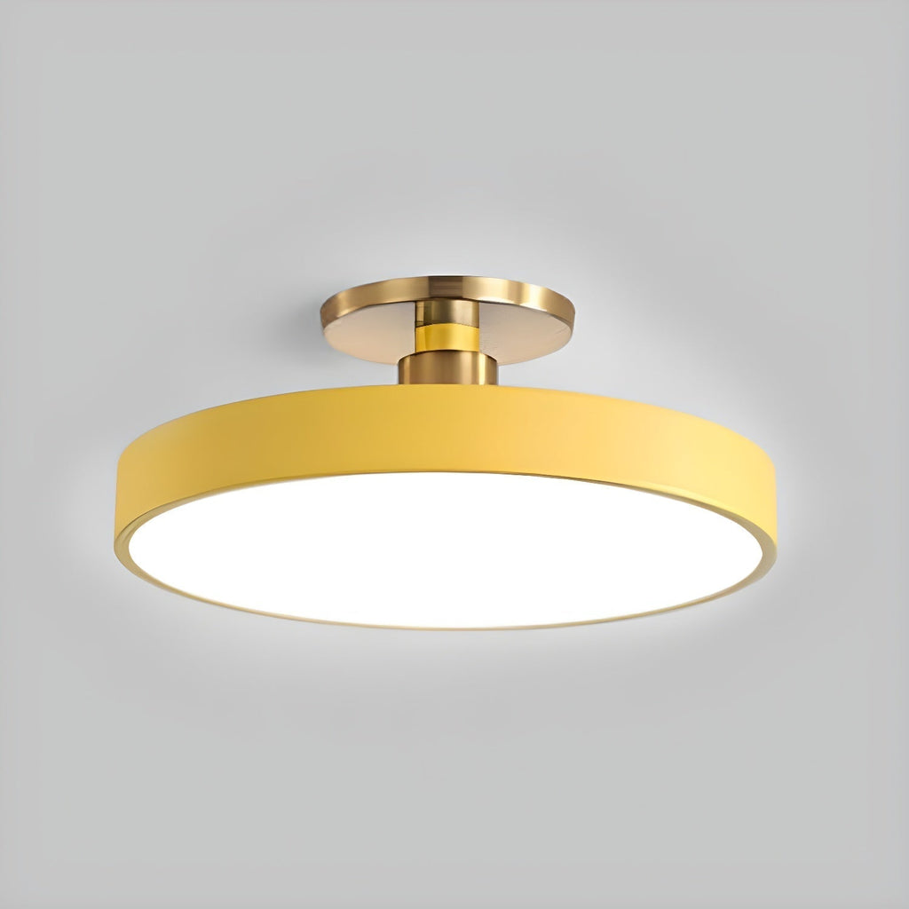 Solara Ceiling Lamp Flush Mount Black and Gold Modern