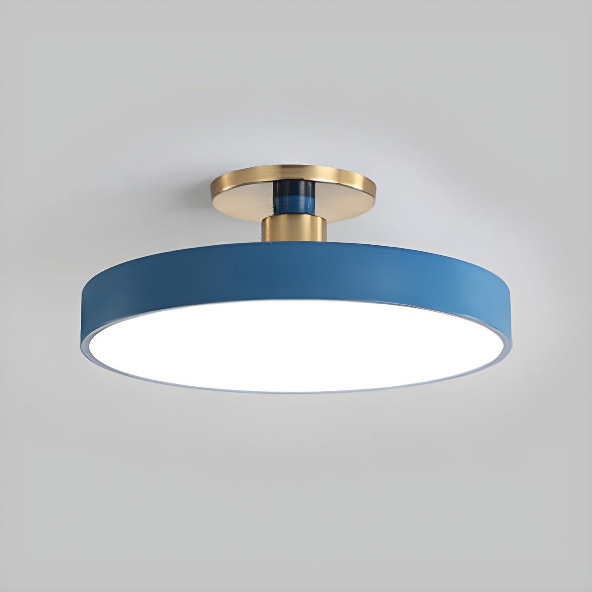 Solara Ceiling Lamp Flush Mount Black and Gold Modern