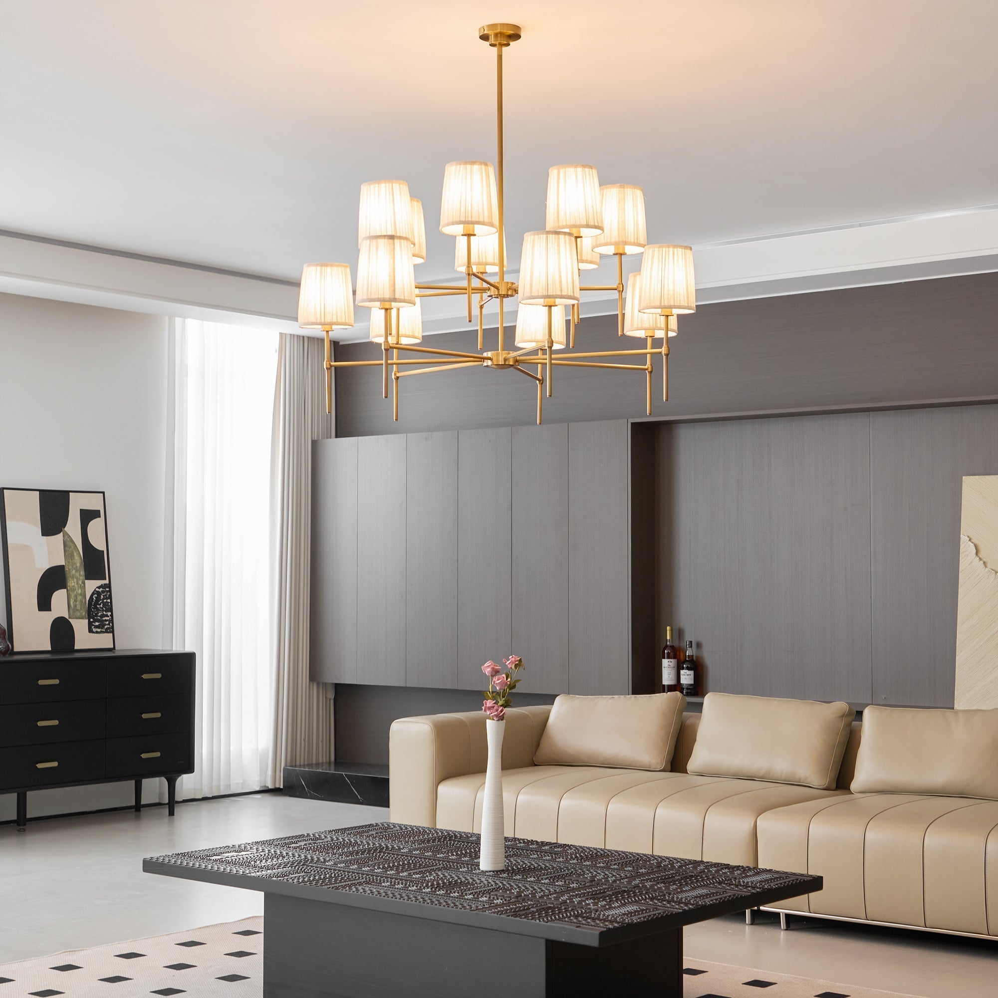 Erthaos Premium Elegance Fabric Chandelier