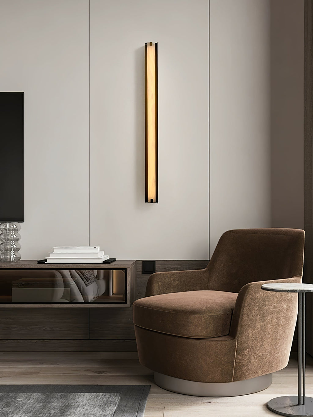 Isolde Minimalist Alabaster Wall Lamp