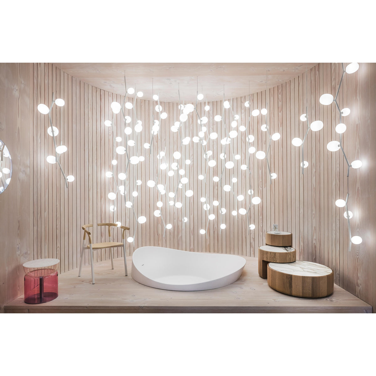 Isolora Modern Minimalist Vertical Glass Pendant Lamp