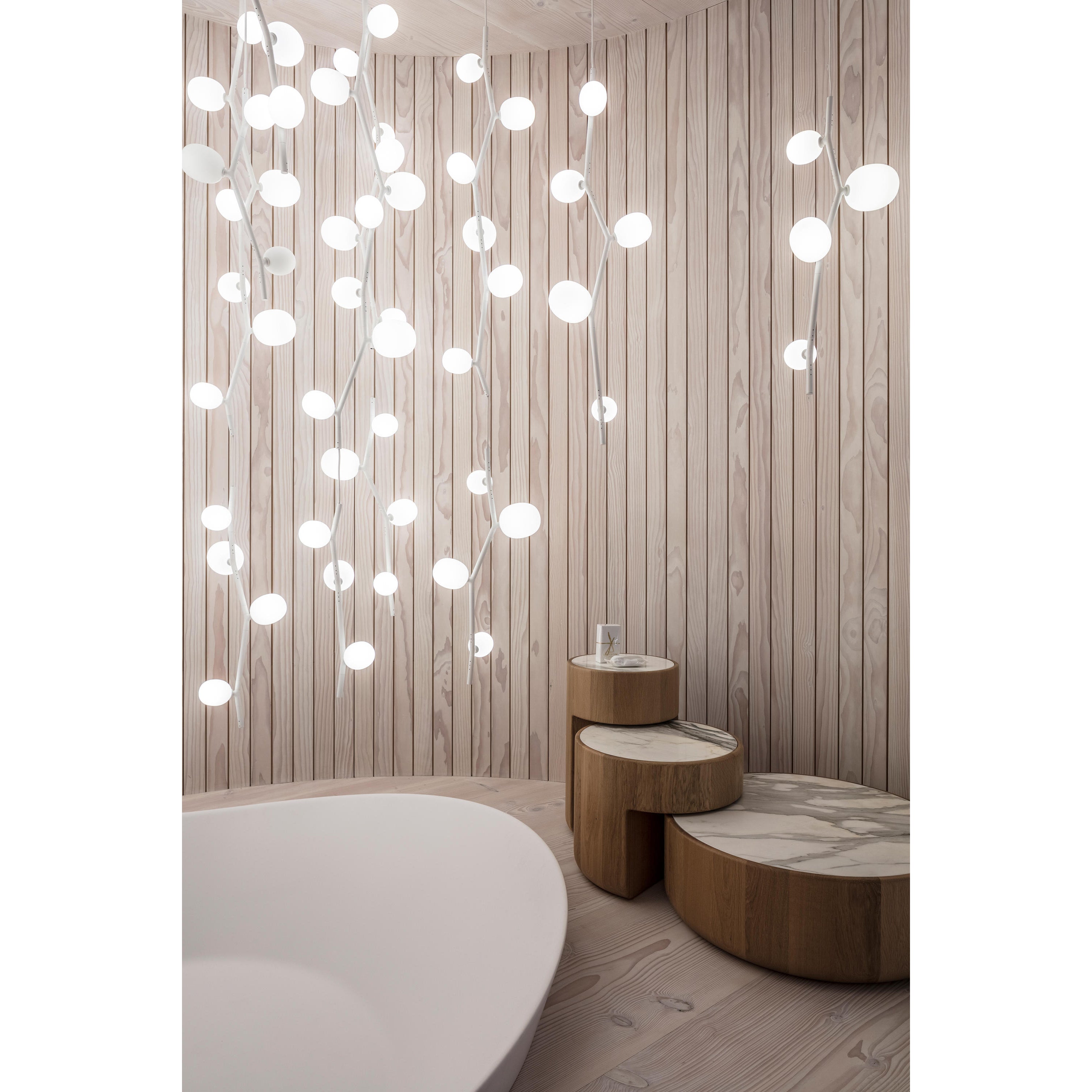 Isolora Modern Minimalist Vertical Glass Pendant Lamp
