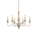 Eurloryra Vintage Candle Hand-carved Wood Chandelier