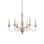 Eurloryra Vintage Candle Hand-carved Wood Chandelier