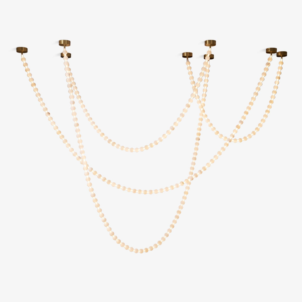 Alabaster Contemporary Metal Chandelier