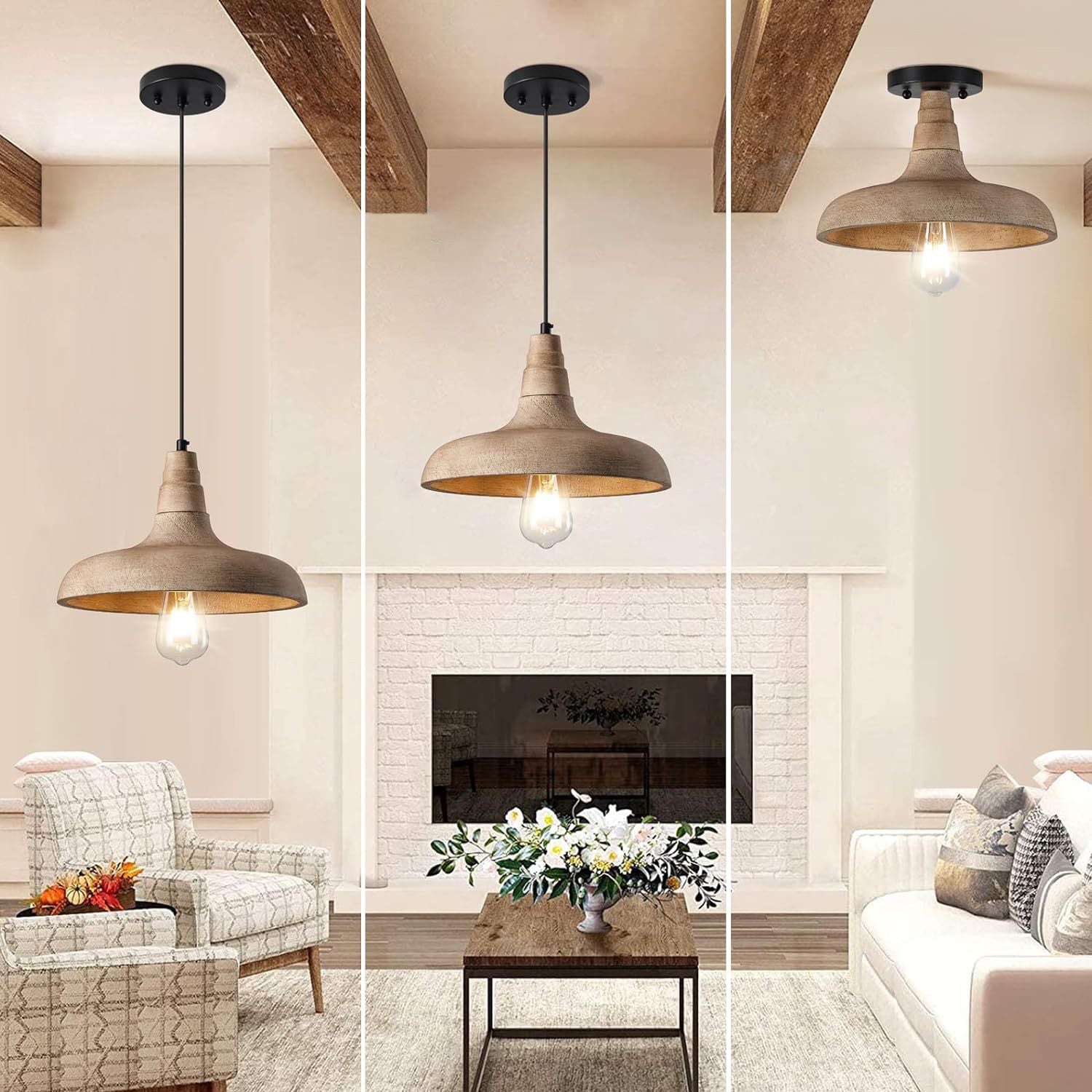 Acarira Natural Wooden Pendant Light