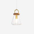 Jars Pendant Lamp Glass Wooden Minimalist