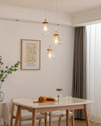 Jars Pendant Lamp Glass Wooden Minimalist