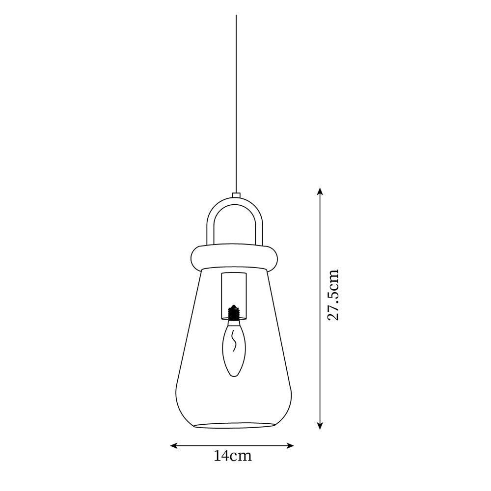 Jars Pendant Lamp Glass Wooden Minimalist