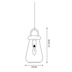 Jars Pendant Lamp Glass Wooden Minimalist