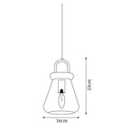 Jars Pendant Lamp Glass Wooden Minimalist