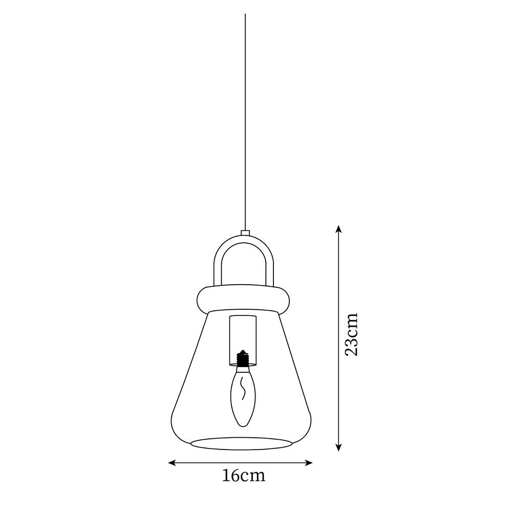 Jars Pendant Lamp Glass Wooden Minimalist