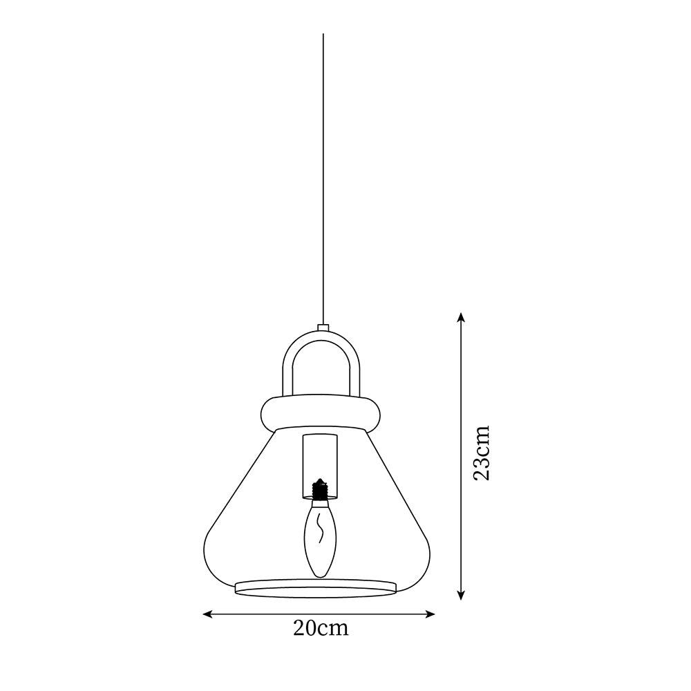 Jars Pendant Lamp Glass Wooden Minimalist