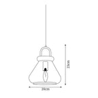 Jars Pendant Lamp Glass Wooden Minimalist