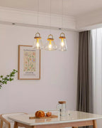 Jars Pendant Lamp Glass Wooden Minimalist