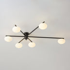 Lustra Ceiling Lamp Black White Glass