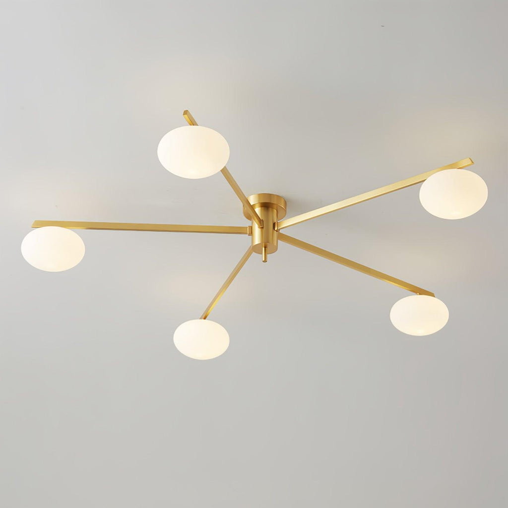 Lustra Ceiling Lamp Black White Glass