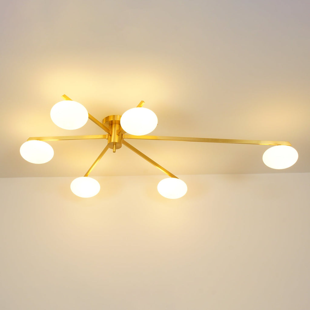 Valentina Modern Glass Black Ceiling Light