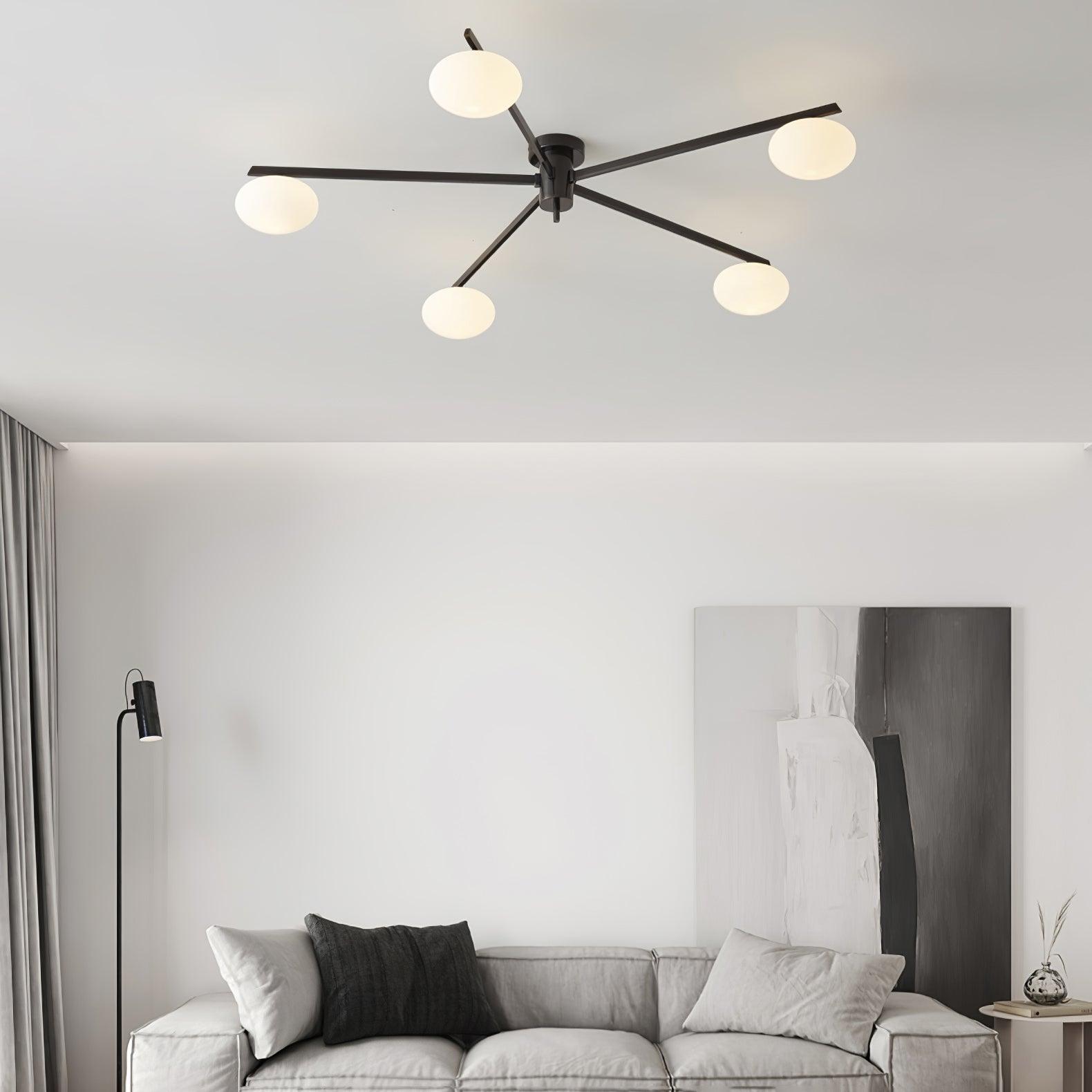 Valentina Modern Glass Black Ceiling Light