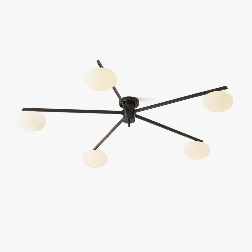 Lustra Ceiling Lamp Black White Glass