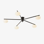 Lustra Ceiling Lamp Black White Glass